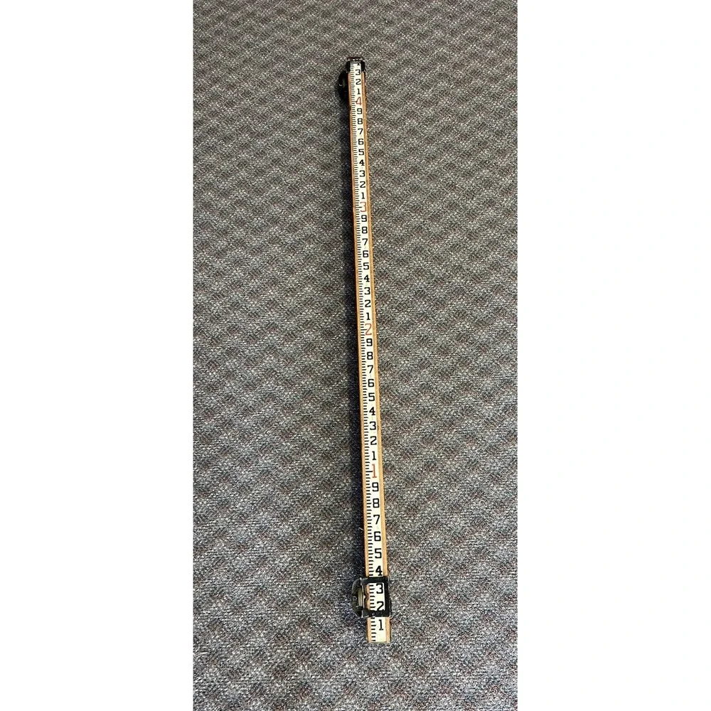 Vintage 11' WOOD MEASURING STICK grade rod rule surveying leveling story pole
